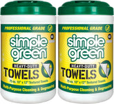 Simple Green Professional Grade Heavy-Duty Cleaning and Degreasing Towels, All-Purpose Cleaning Wipes, 75 count (Pack of 2)