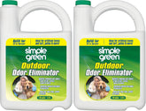 Simple Green Outdoor Odor Eliminator for Pets, Dogs, 1 gallon Refill - Ideal for Artificial Lawns & Patio, Milky White (Pack of 2)