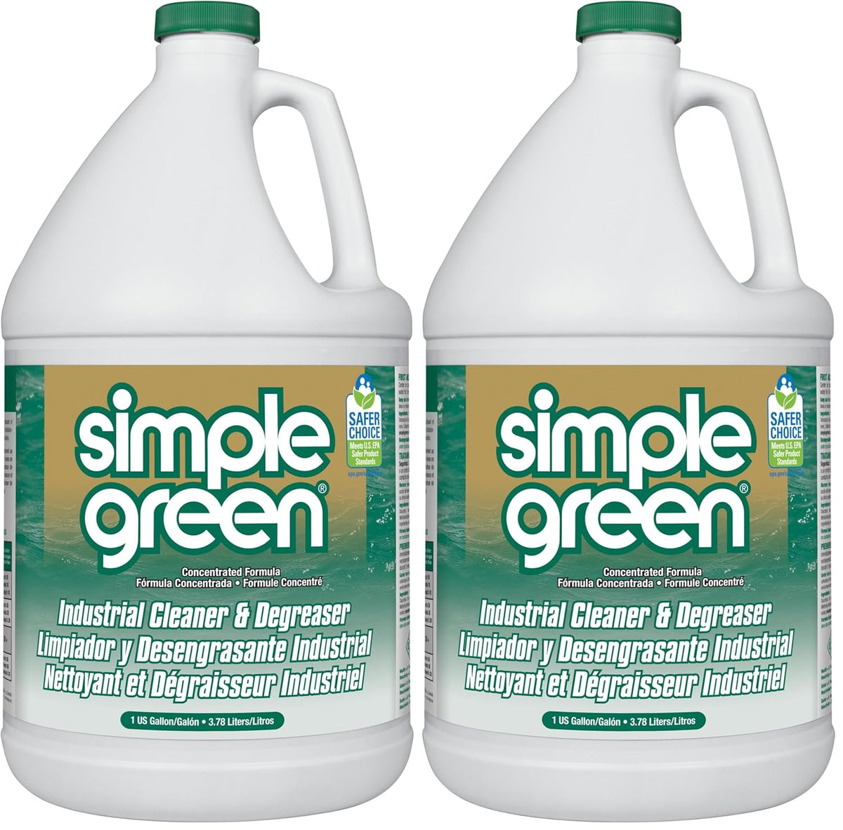 Simple Green Industrial Cleaner and Degreaser, 128 Oz. (13005), (Pack of 2)