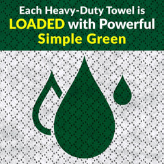 Simple Green Professional Grade Heavy-Duty Cleaning and Degreasing Towels, All-Purpose Cleaning Wipes, 75 count (Pack of 2)