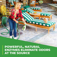 Simple Green Outdoor Odor Eliminator for Pets, Dogs, Ideal for Artificial Grass & Patio (32 oz Hose End Sprayer & 1 Gallon Refill)